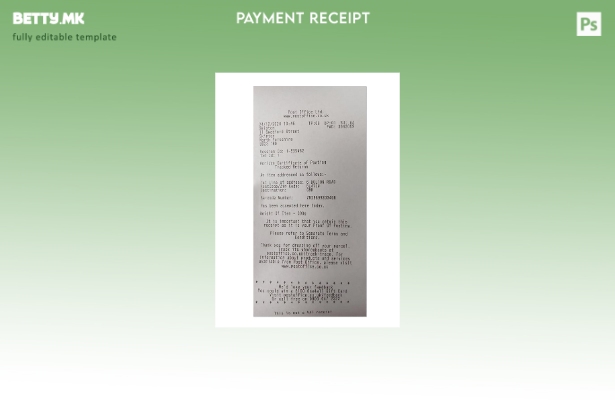 Модерен стил шаблон за потврда за плаќање на Post Office Ltd